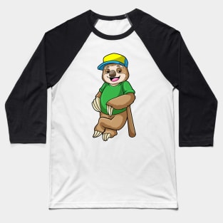 Sloth at Baseball with Baseball bat Baseball T-Shirt